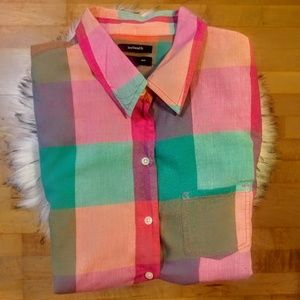 GAP Button-front Boyfriend Shirt | Sz M